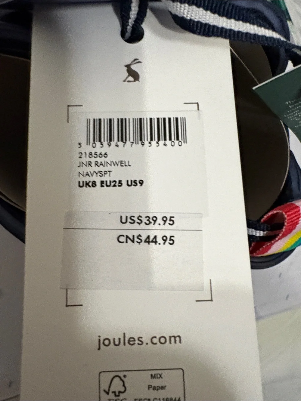 Joules waterproof navy